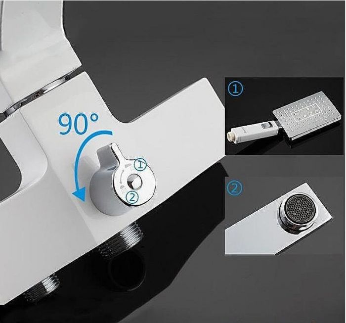 Смеситель для ванны Gappo G07 G2207-7 универсальный Белый Хром