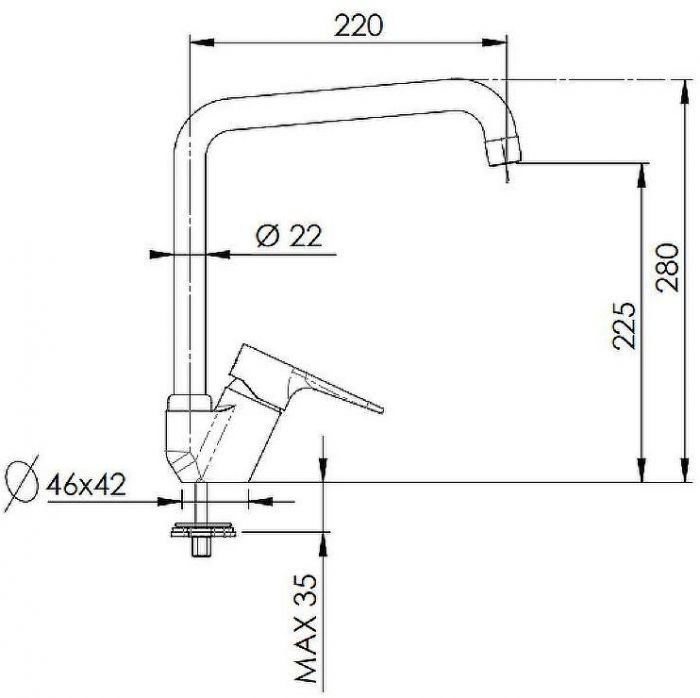 Смеситель для кухни Remer Winner W42U Хром
