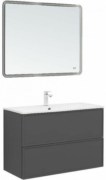 Тумба под раковину Aquanet Арт 90 329613 подвесная Ясень графит
