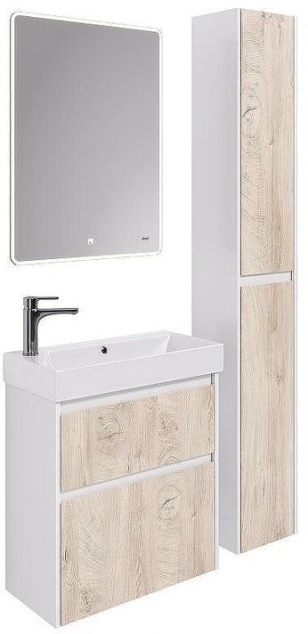 Шкаф пенал Dreja Slim 30 99.0504 Дуб кантри Белый глянец