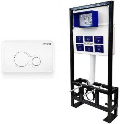 Инсталляция Bettoserb Sava Free Standing SFS40006457 для унитаза с клавишей смыва Белый глянец