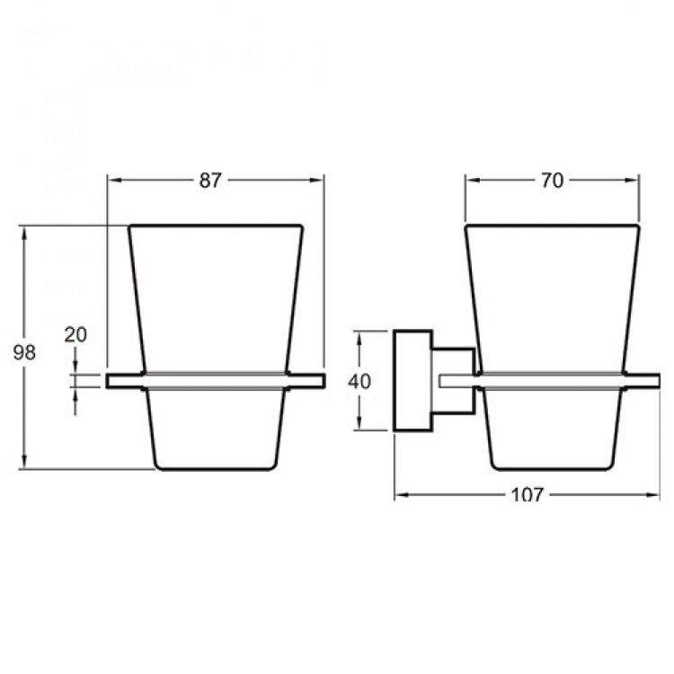Стакан подвесной Jacob Delafon EO Mecanique E77866-CP