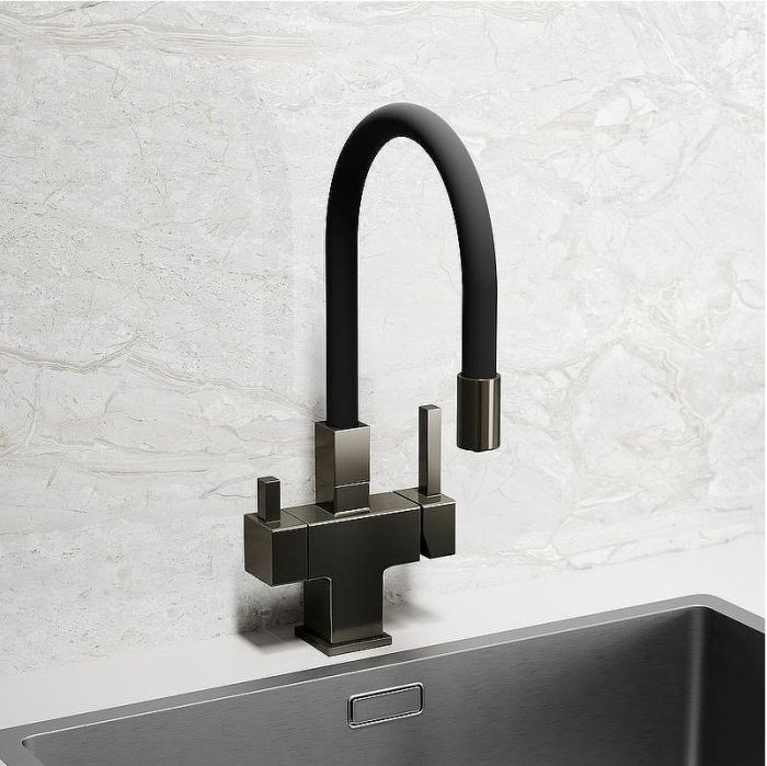 Смеситель для кухни Sancos Arno SC4005GG Вороненая сталь Черный