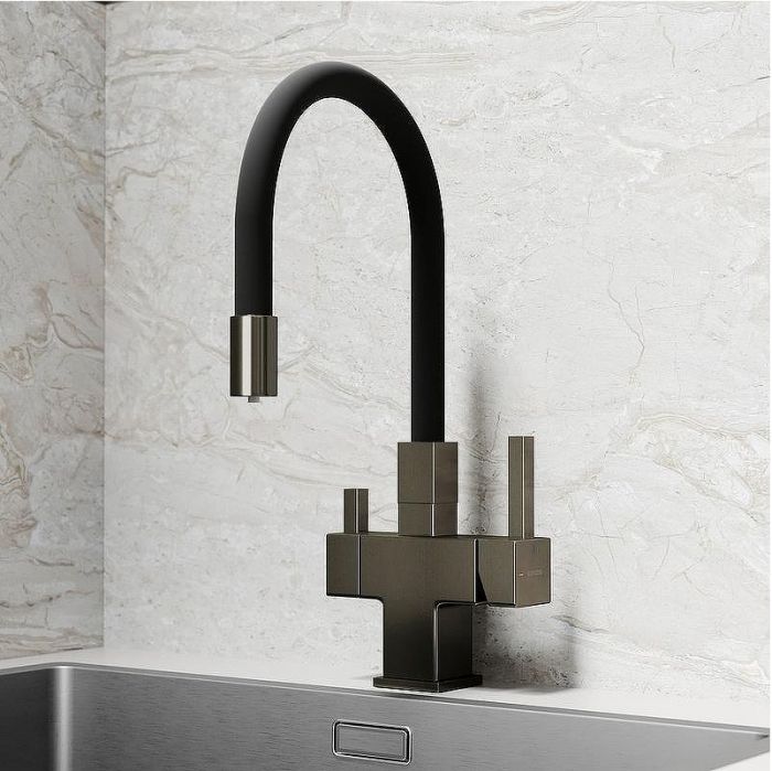 Смеситель для кухни Sancos Arno SC4005GG Вороненая сталь Черный