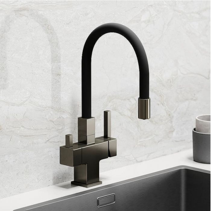 Смеситель для кухни Sancos Arno SC4005GG Вороненая сталь Черный