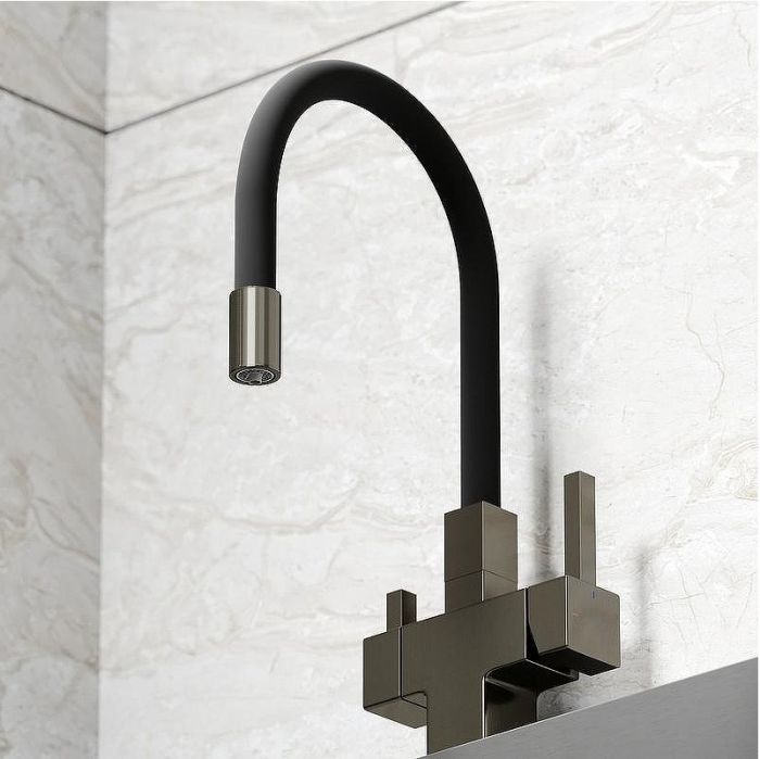 Смеситель для кухни Sancos Arno SC4005GG Вороненая сталь Черный