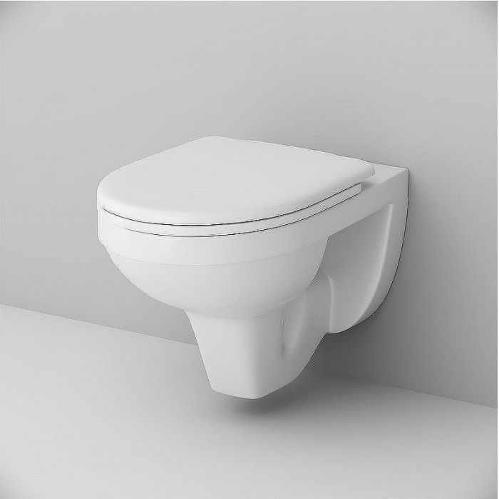 Комплект унитаза Damixa Jupiter  DX77C1738SC с сиденьем Микролифт и инсталляцией Jacob Delafon E29025-NF+E4316-CP с клавишей смыва Хром