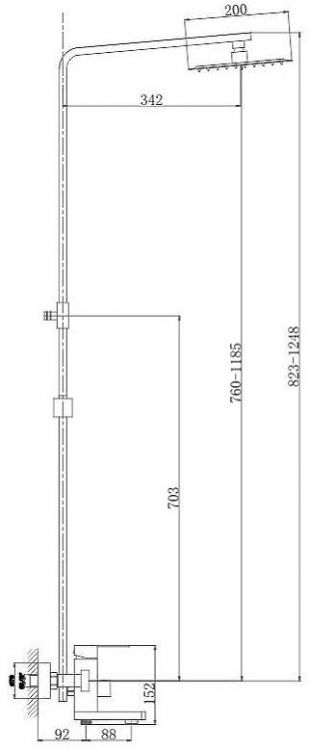 Душевая система D-Lin D10A03 цвет Черный
