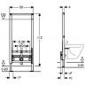 Инсталляция Geberit Duofix 111.520.00.1 для биде без угловых фитингов