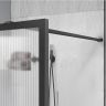 Душевая перегородка Vincea Walk-In 90 VSW-1HP900FLGM профиль Вороненая сталь стекло рифленое