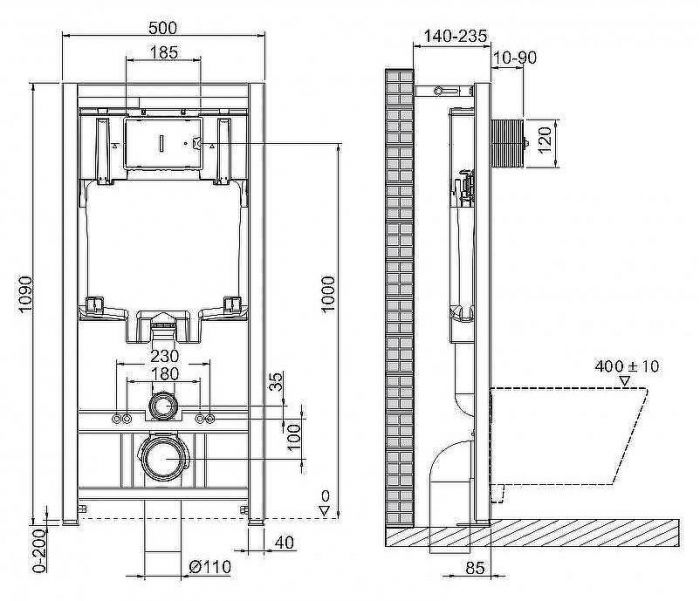 Комплект унитаза с инсталляцией BelBagno Due BB3103CHR/SC/BB002-80/BB005-PR-CHROME с сиденьем Микролифт и клавишей смыва Хром