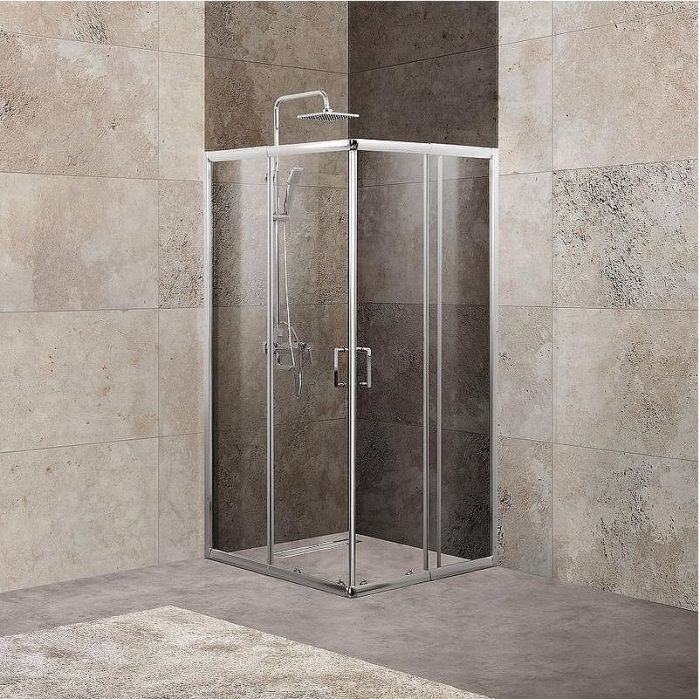 Душевой уголок BelBagno Unique 100х100 UNIQUE-A-2-85/100-C-Cr профиль Хром стекло прозрачное
