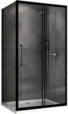 Душевой уголок Abber Schwarzer Diamant 100х100 AG30100BH-S100B профиль Черный стекло прозрачное