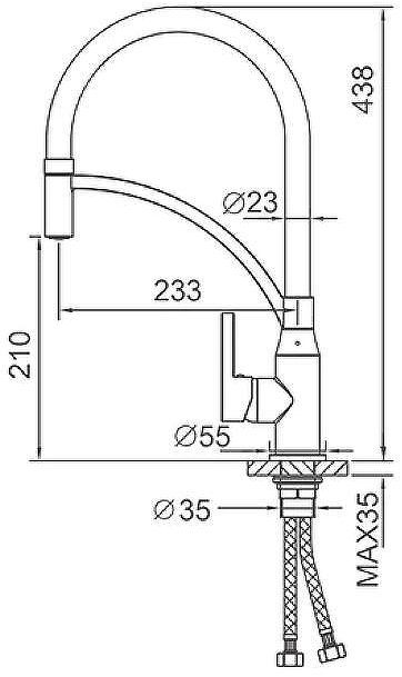 Смеситель для кухни Frap F4552-8 Белый