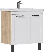 Тумба под раковину Equil Lago 80 tnLAGO80.2D-04 цвет Белый Дуб сонома