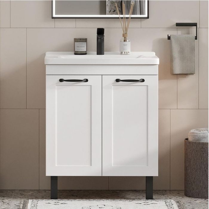 Тумба под раковину Equil Lago 80 tnLAGO80.2D-04 цвет Белый Дуб сонома