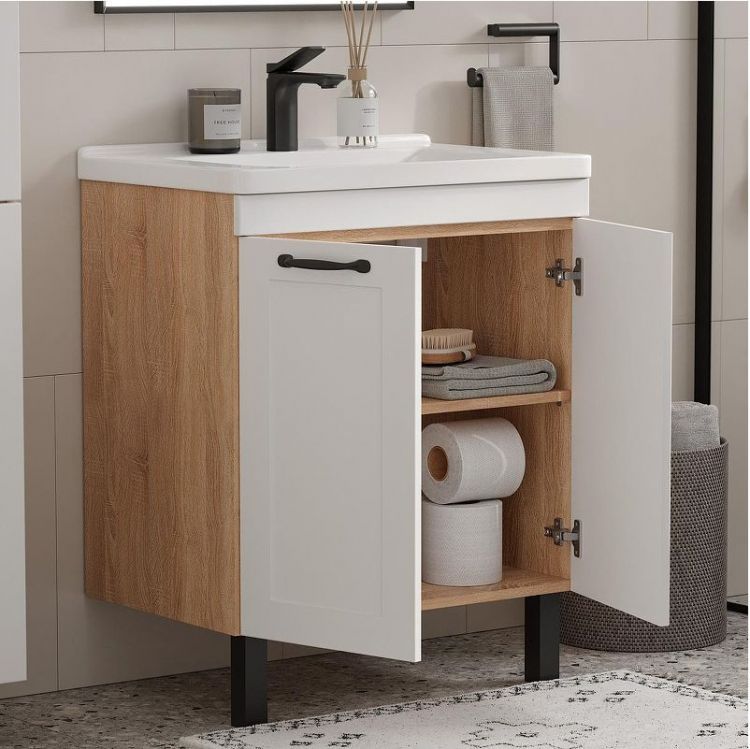 Тумба под раковину Equil Lago 80 tnLAGO80.2D-04 цвет Белый Дуб сонома