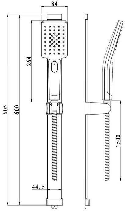 Душевой гарнитур Olive's BD07 цвет Хром Душевой гарнитур Olive's BD07 цвет Хром