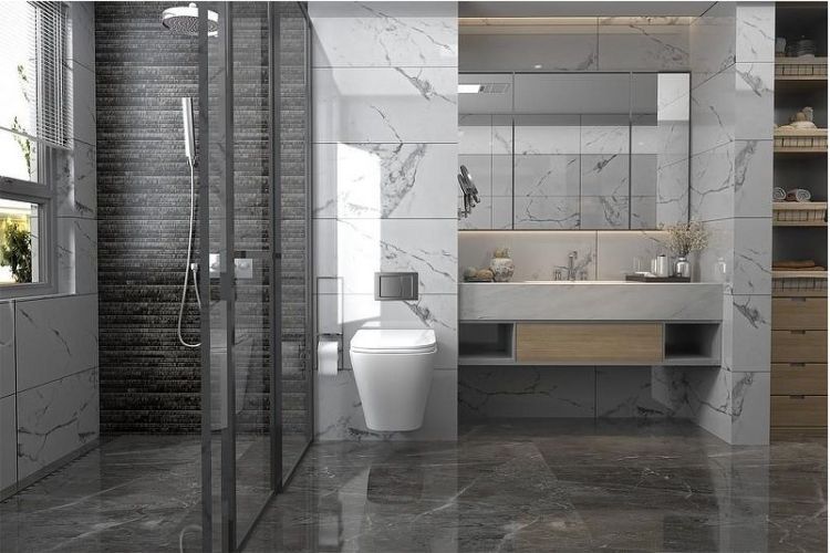 Комплект унитаза Abber Rechteck AC1201-AC0105-AC0120NG с сиденьем Микролифт и клавишей смыва цвет Никель