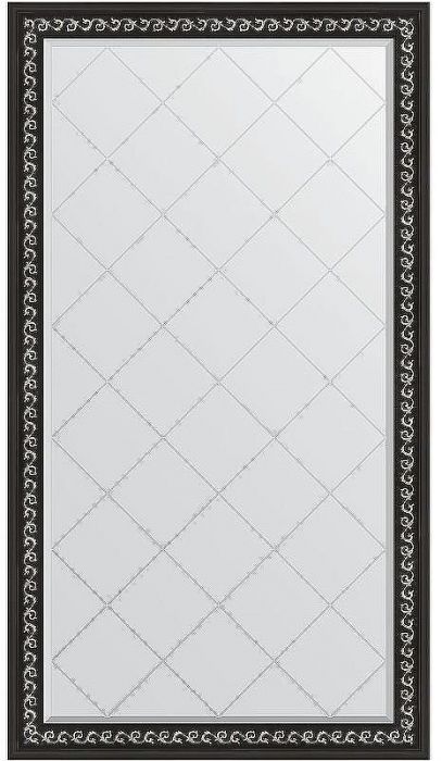 Зеркало Evoform Exclusive-G 169х95 BY 4397 с гравировкой в багетной раме - Черный ардеко 81