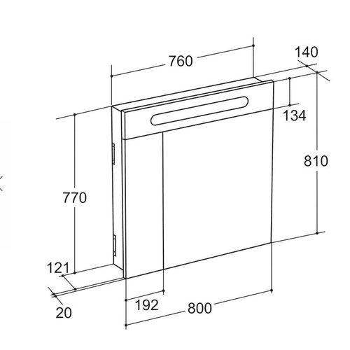 Зеркальный шкаф Roca Victoria Nord Black Edition 80 (ZRU9000100)