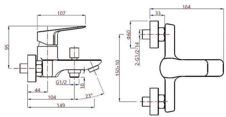 Смеситель для ванны Paini Viva Style P4CR111 Хром Смеситель для ванны Paini Viva Style P4CR111 Хром