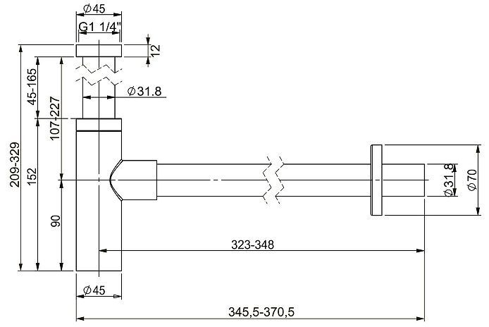 Сифон для раковины Wellsee Drainage System 182123000 цвет Белый матовый