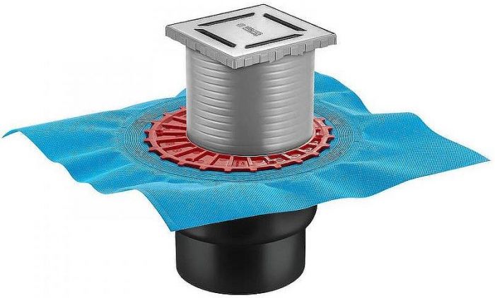 Душевой трап Berges Zentrum Norma 150x150 090463 с решеткой Хром матовый