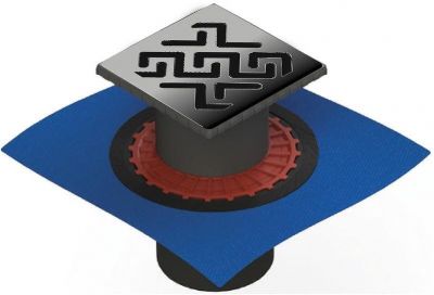 Душевой трап Berges Zentrum Antik 100x100 091464 с решеткой Хром