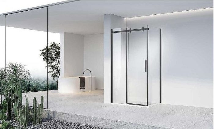 Душевой уголок Vincea Como-N 160x90 VSR-4CN9016CLB профиль Черный стекло прозрачное