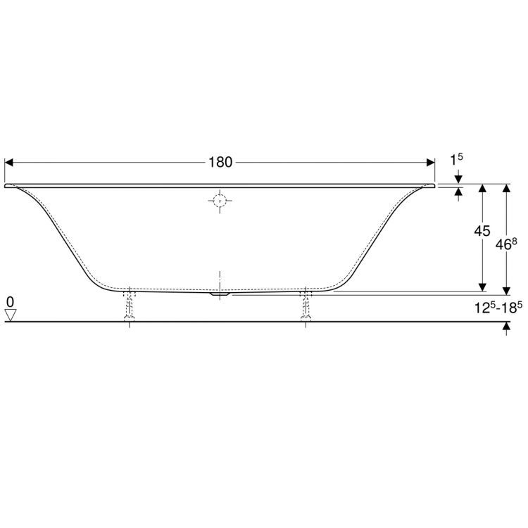Акриловая ванна Geberit Acanto Duo 180x80, 554.007.01.1 Акриловая ванна Geberit Acanto Duo 180x80, 554.007.01.1