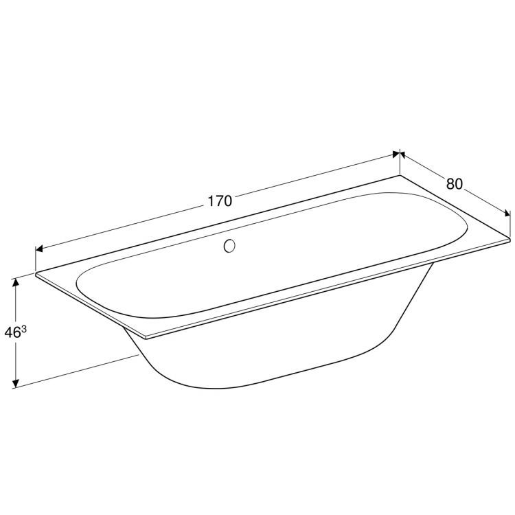 Акриловая ванна Geberit Acanto Duo 180x80, 554.007.01.1 Акриловая ванна Geberit Acanto Duo 180x80, 554.007.01.1