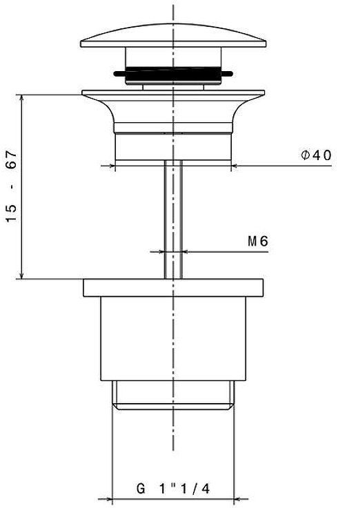 Донный клапан Newform X-Steel 316 24686.59.067 click-clack цвет Copper Bronze