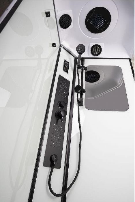 Душевая кабина Niagara Premium 90x90 NG-6901-01GD Black с гидромассажем