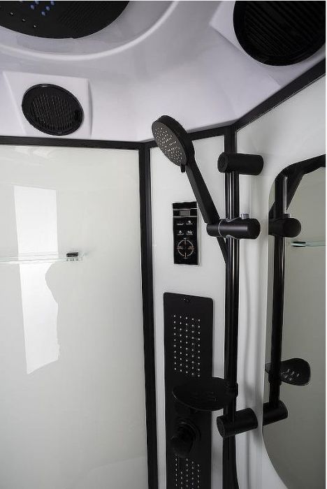 Душевая кабина Niagara Premium 90x90 NG-6901-01GD Black с гидромассажем