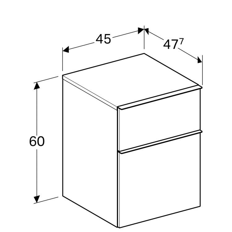 Шкафчик Geberit iCon, 45x48, белый глянец [840045000]