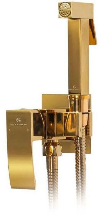 Гигиенический душ со смесителем Grocenberg GB007GO Золото
