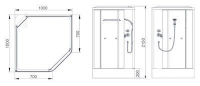 Душевая кабина Bolu Pentas BL-112/100m