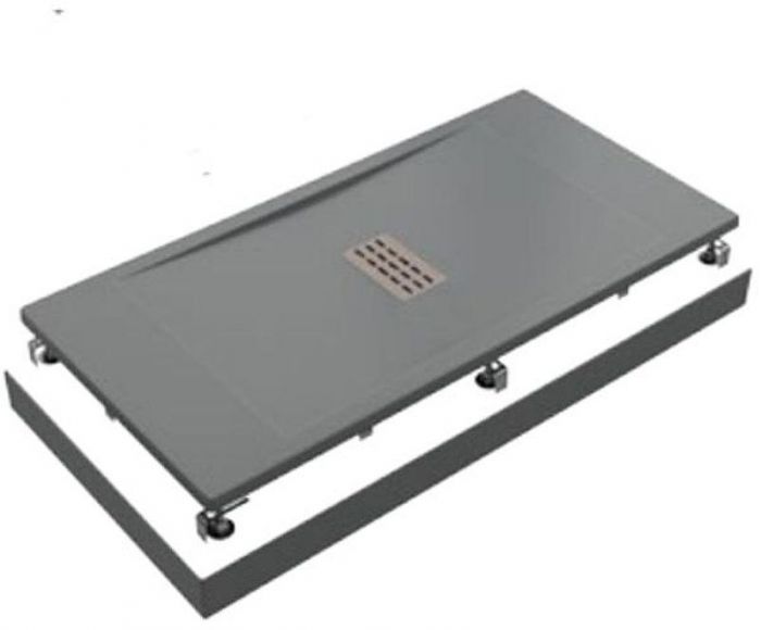 Душевой поддон из искусственного камня Good Door Flow 120x80 ЛП00062 Графит