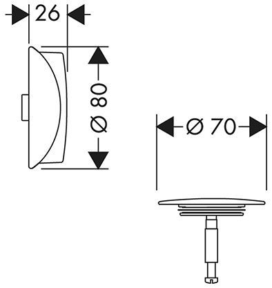 Hansgrohe Flexaplus Внешняя часть набора для слива и перелива, цвет: золото