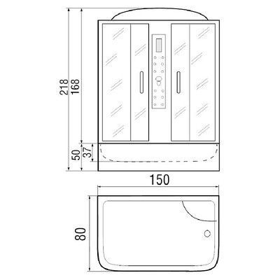 Душевая кабина River Dunay 150/80/50 МТ