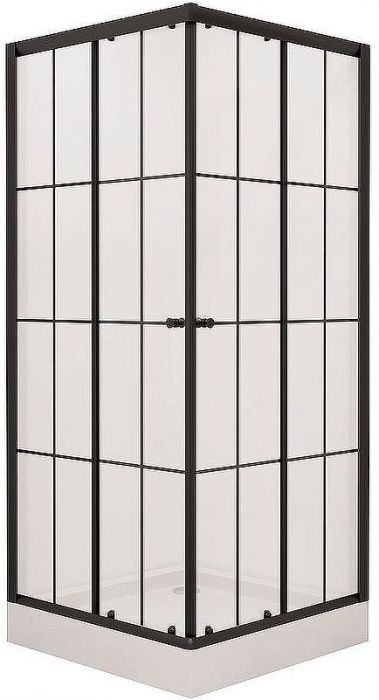 Душевой уголок Niagara Nova 100х100 NG-0100-14 профиль Черный стекло прозрачное