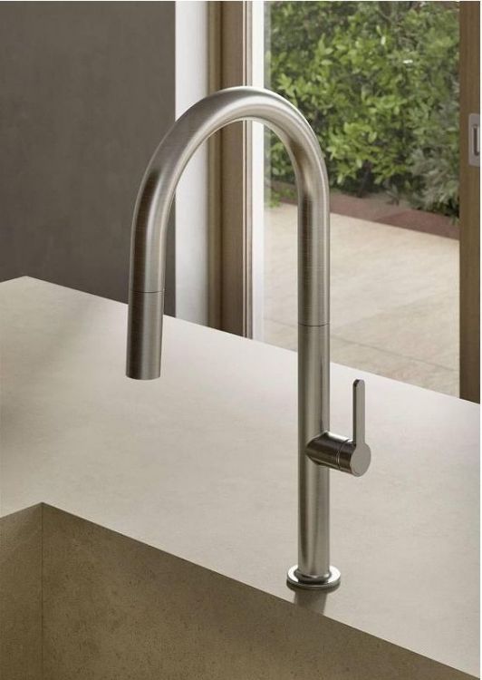 Смеситель для кухни Kludi Aurea 55852N575 цвет Никель брашированный Смеситель для кухни Kludi Aurea 55852N575 цвет Никель брашированный