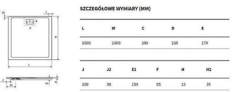 Душевой поддон из искусственного камня Excellent Lavano 100x100 BREX.1102.100.100.CAN Капучино
