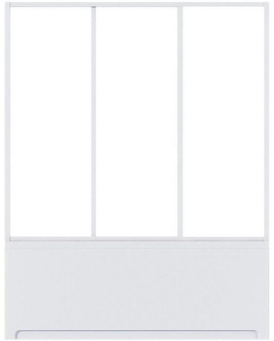 Шторка на ванну Bas Бриз/Верона/Ибица 150 ШТ00066 профиль Белый стекло прозрачное