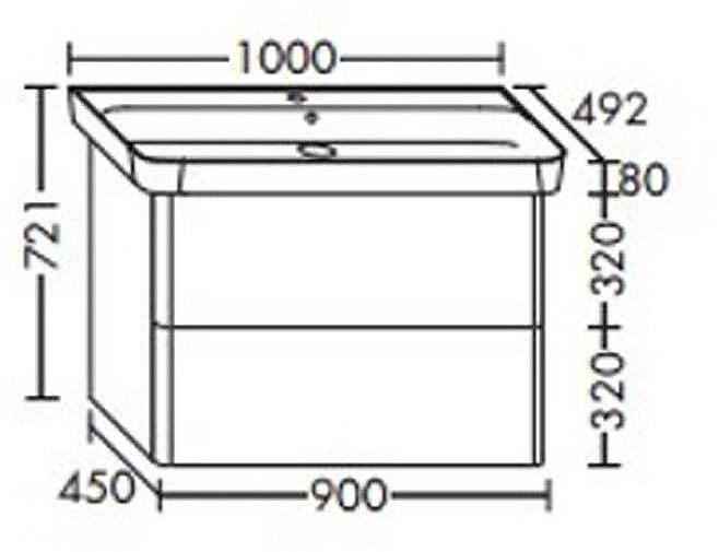 Тумба с раковиной Burgbad Iveo 100 SFEN100F2834G0161C0001*1 подвесная Фланелевый дуб