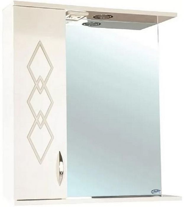Зеркало со шкафом Bellezza Элеганс 60 L 4618609522074 с подсветкой Бежевое