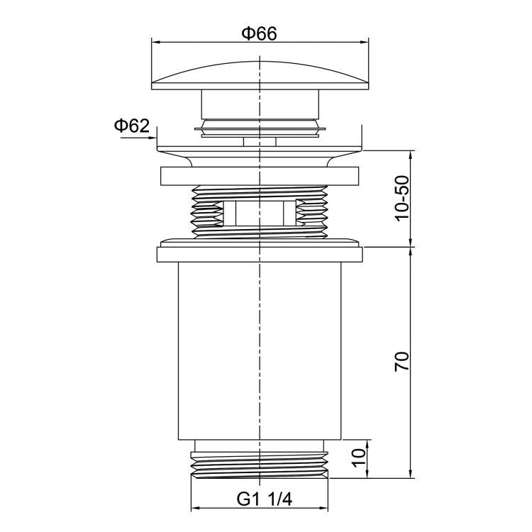 Донный клапан Timo 8011/02 антик