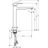 Hansgrohe Metropol Смеситель для раковины, на 1 отв, с донным клапаном, излив: 20.4см, цвет: черный матовый
