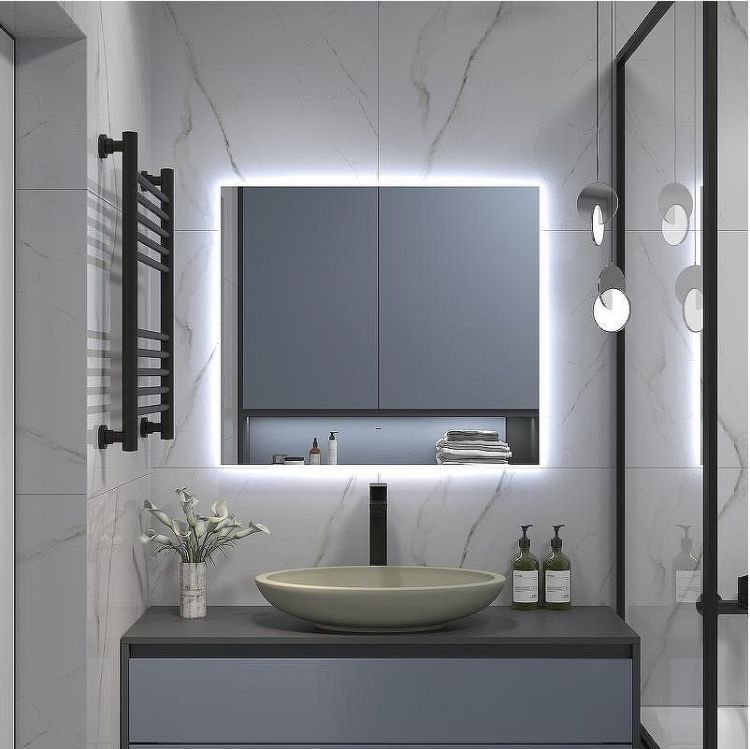 Зеркало Континент Trezhe 800x700 ЗЛП534 с подсветкой с бесконтактным выключателем